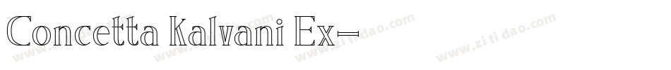 Concetta Kalvani Ex字体转换